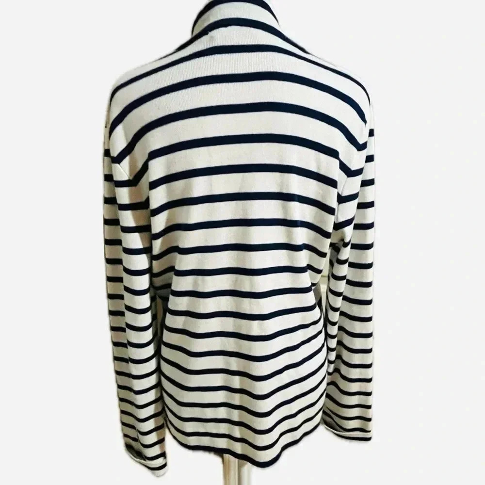 Neiman Marcus blue and white striped blazer - large - Picture 5 of 13